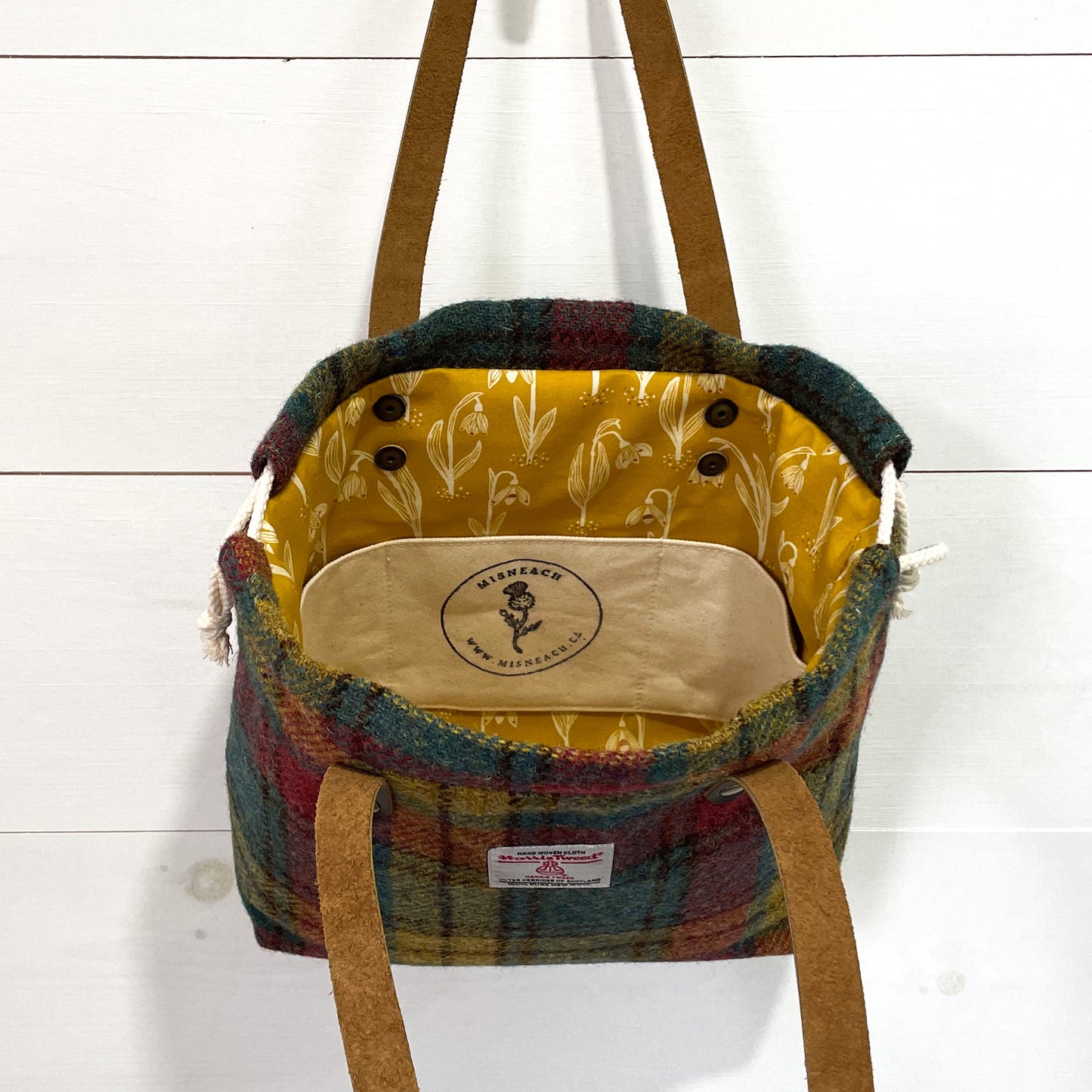 Muted Check Harris Tweed® Project Bag - READY TO SHIP