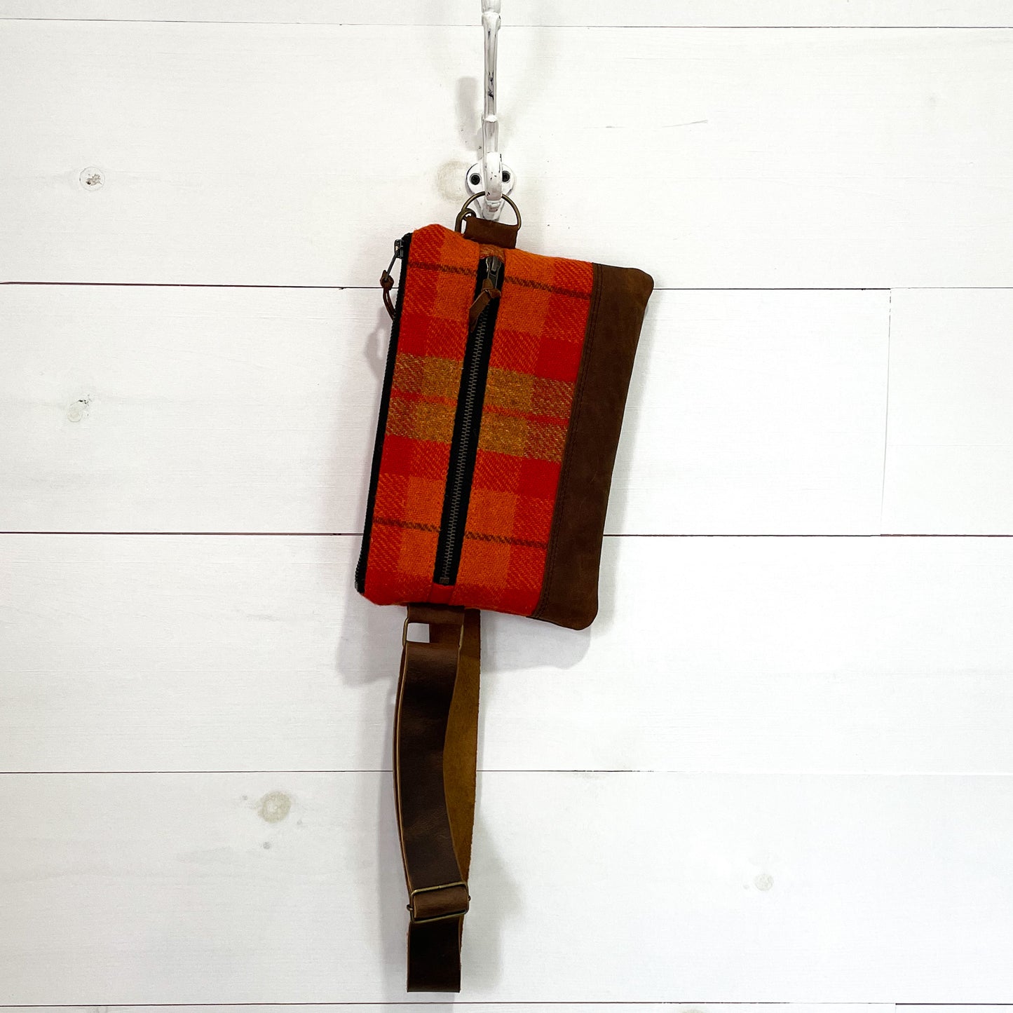 Orange Check Arran Bag - READY TO SHIP