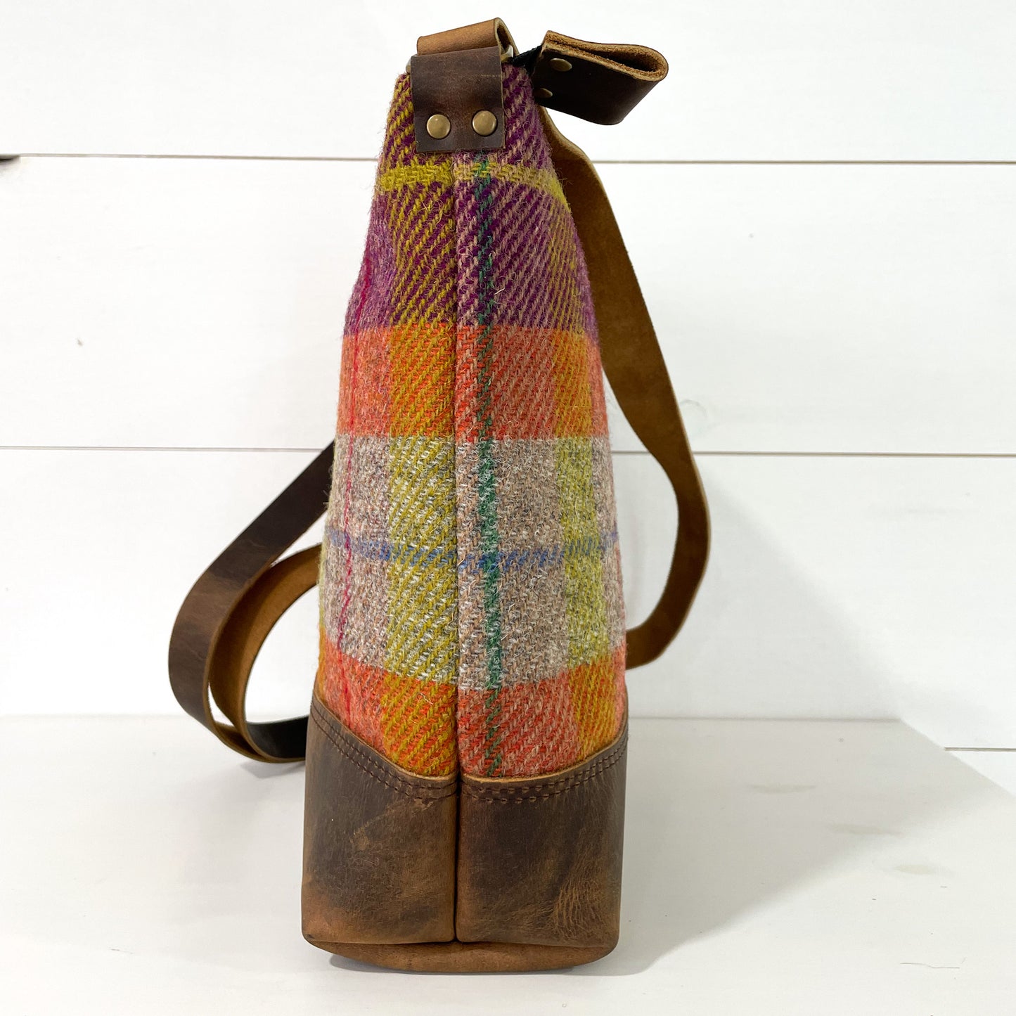 Bonny Bag - Orange/Purple Plaid - READY TO SHIP