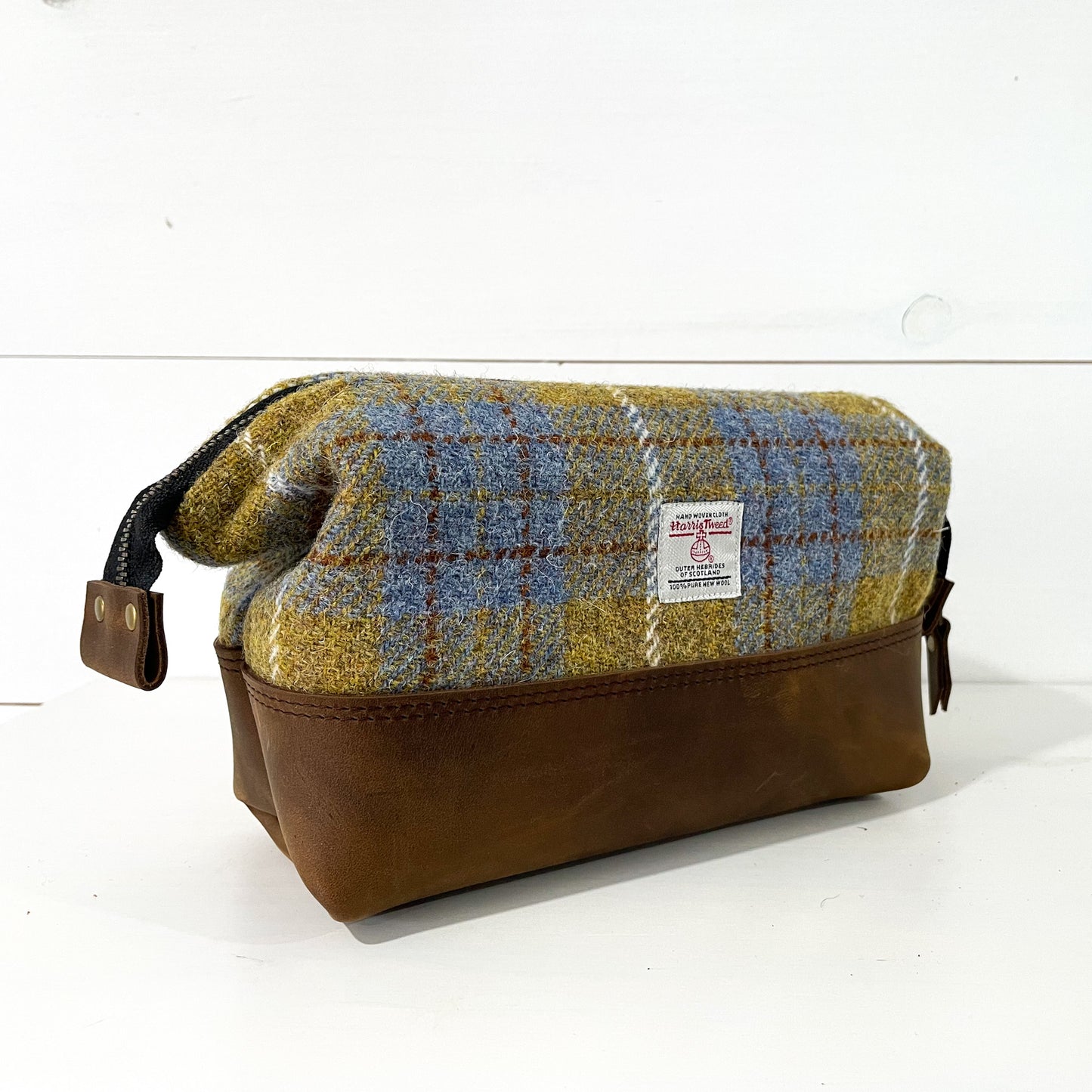 Harris Tweed® Gael Bag - Mustard/Blue Check - READY TO SHIP
