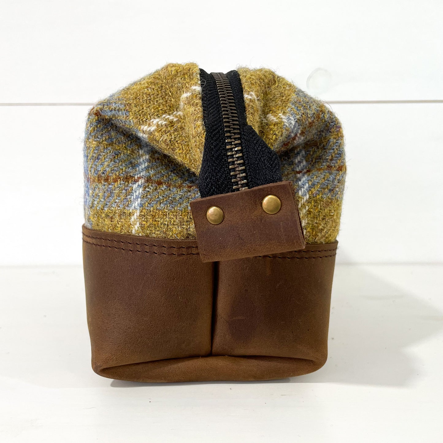Harris Tweed® Gael Bag - Mustard/Blue Check - READY TO SHIP