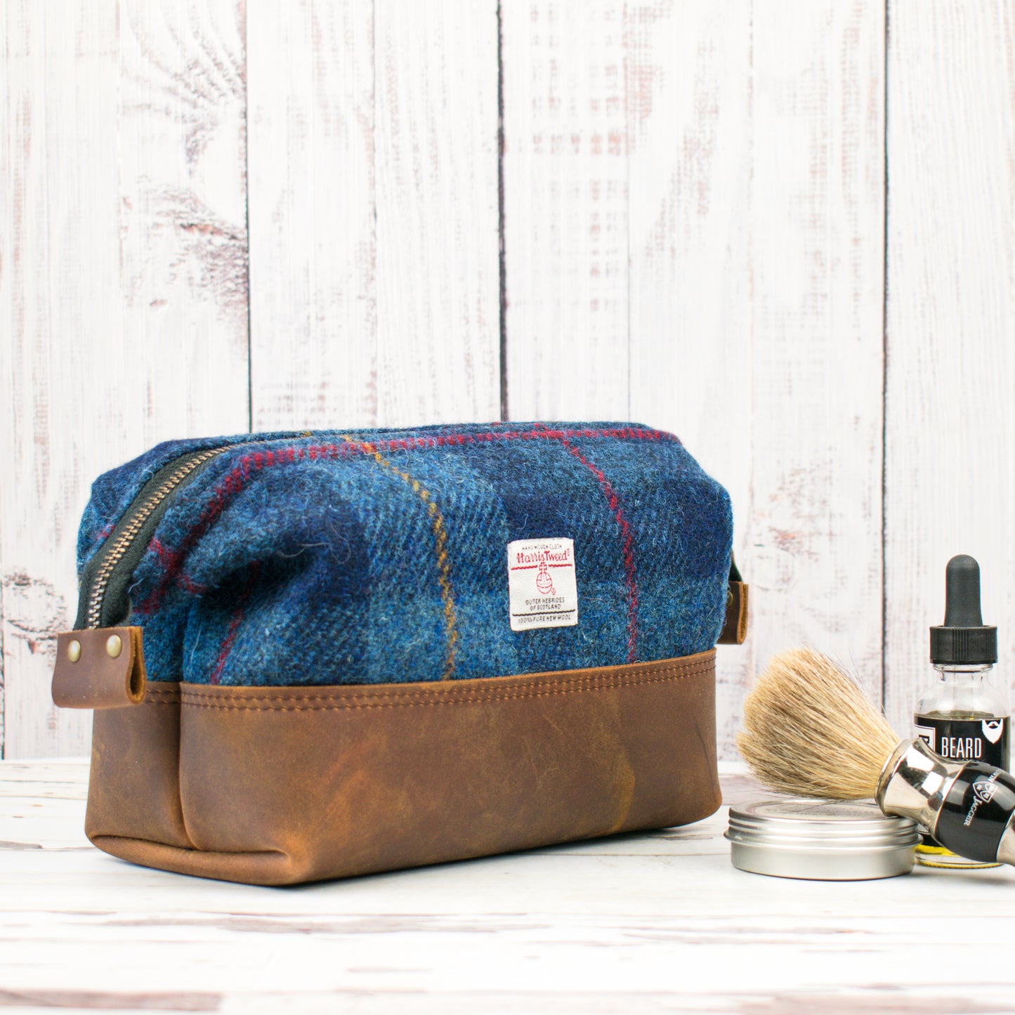 Harris Tweed® Gael Bag - Navy Check - READY TO SHIP