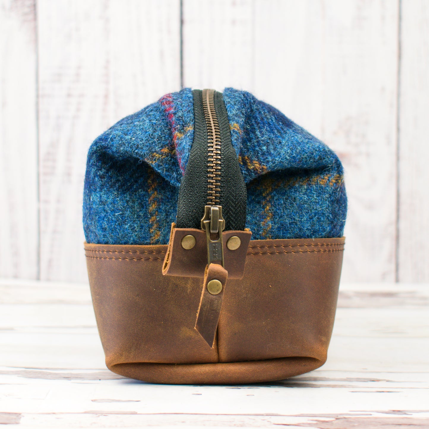 Harris Tweed® Gael Bag - Navy Check - READY TO SHIP