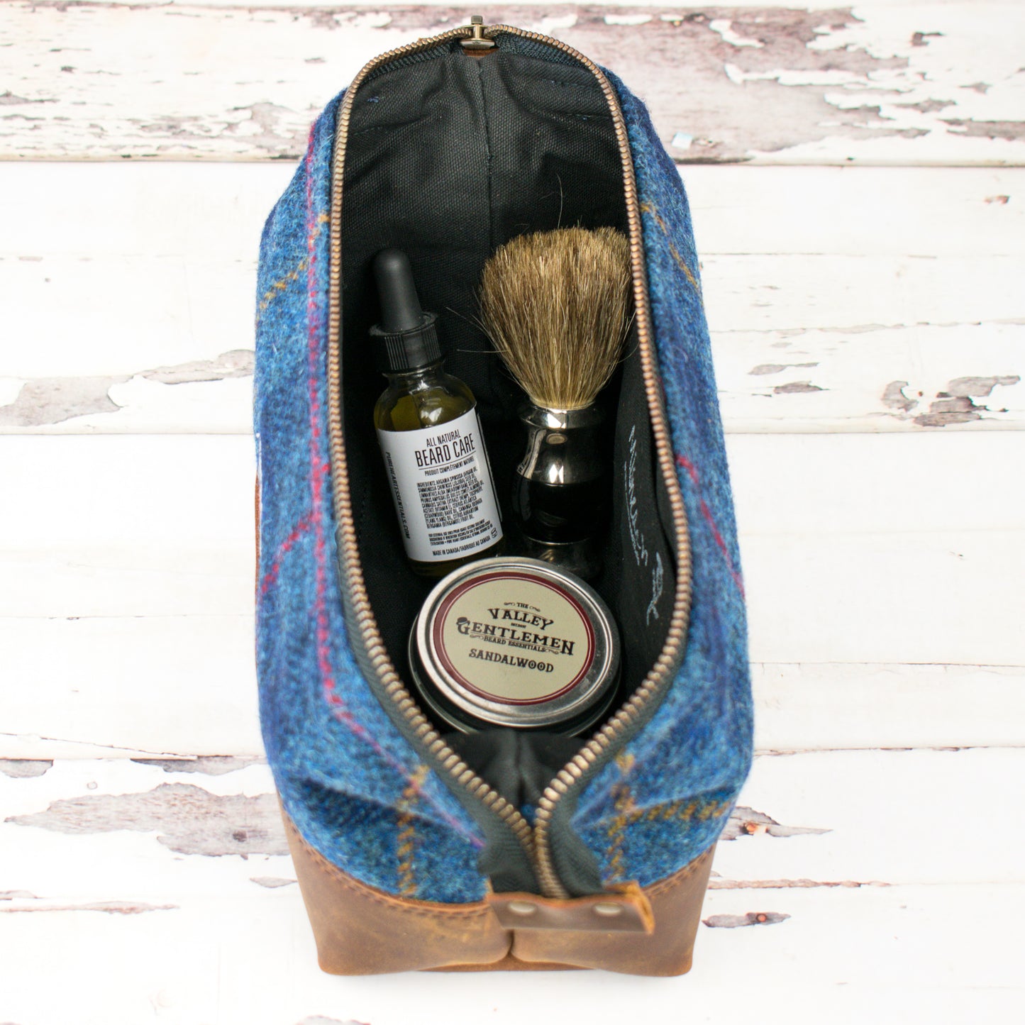 Harris Tweed® Gael Bag - Navy Check - READY TO SHIP