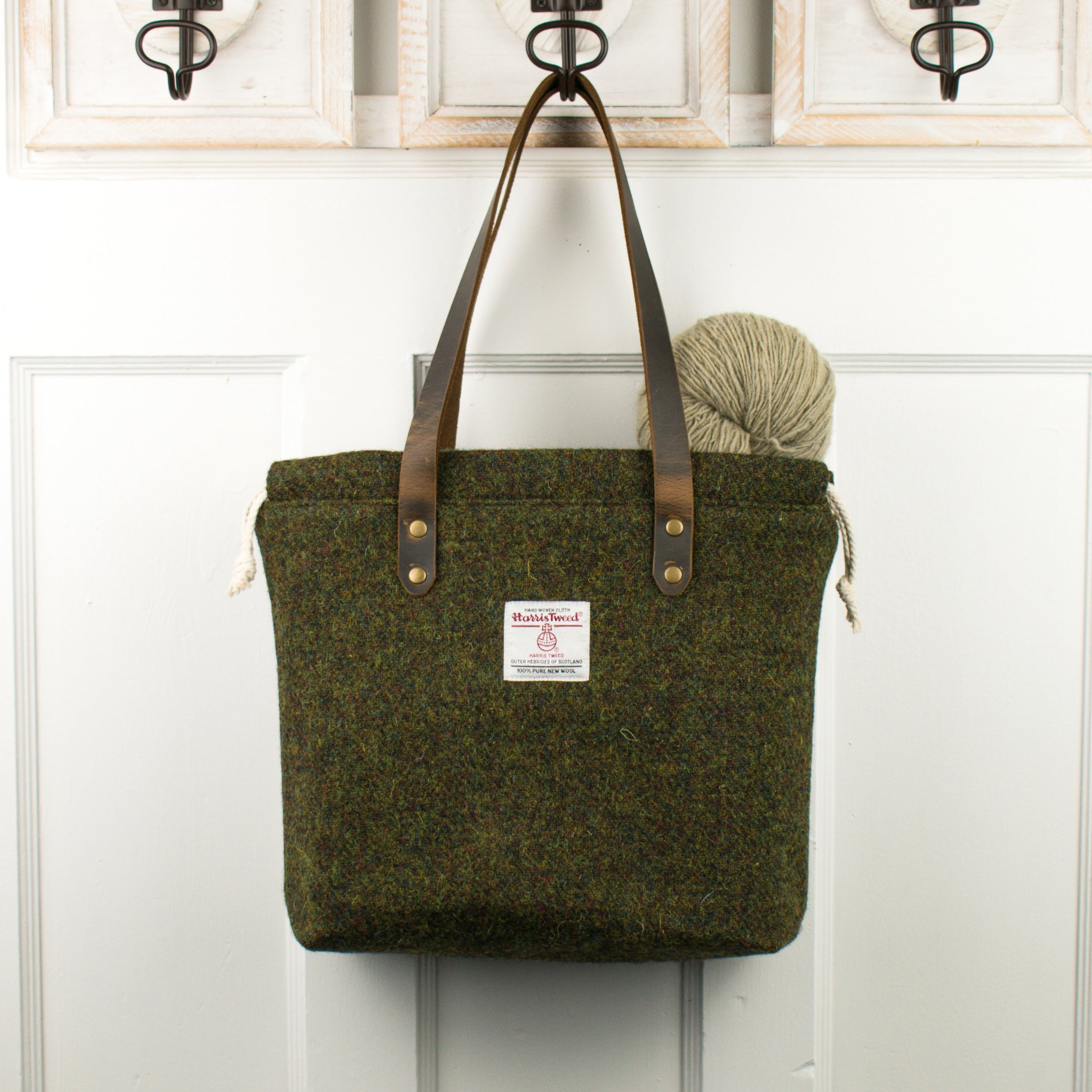 Moss Green Harris Tweed Purse