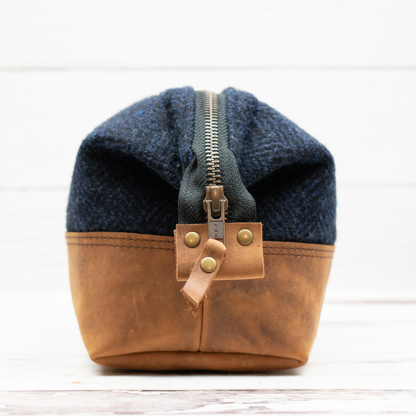 Harris Tweed® Gael Bag - Navy/Black Herringbone - READY TO SHIP