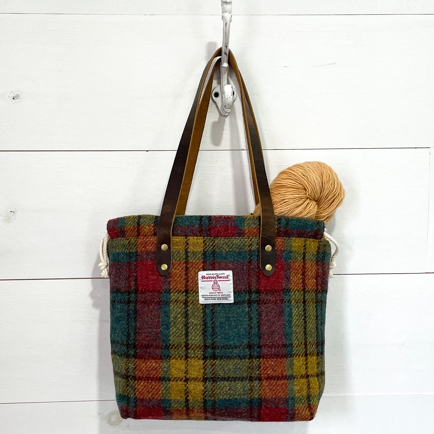 Muted Check Harris Tweed® Project Bag - READY TO SHIP