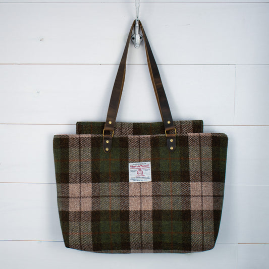 Market Tote - Green/Biscuit Plaid