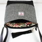 Double Zip Bonny Bag - Black/White Houndstooth