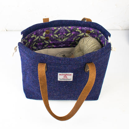 Dark Purple Harris Tweed® Project Bag
