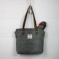 Black/White Herringbone Harris Tweed® Project Bag
