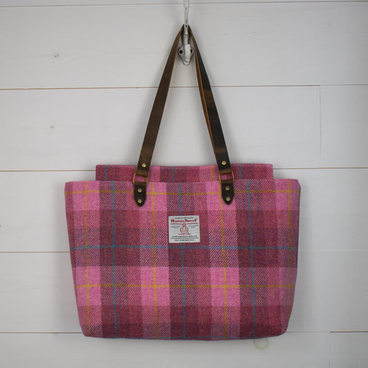 Market Tote - Pink Plaid